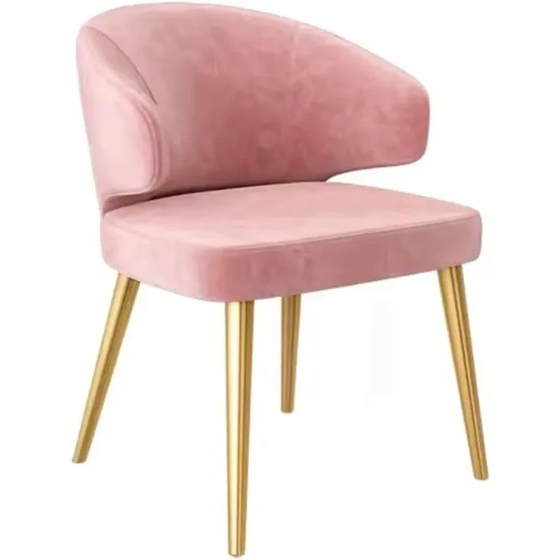 

-+Modern Velvet Upholstered Dining Room Chair With Gold Metal Legs Bedroom Lounge Chair For Hotel Home Use