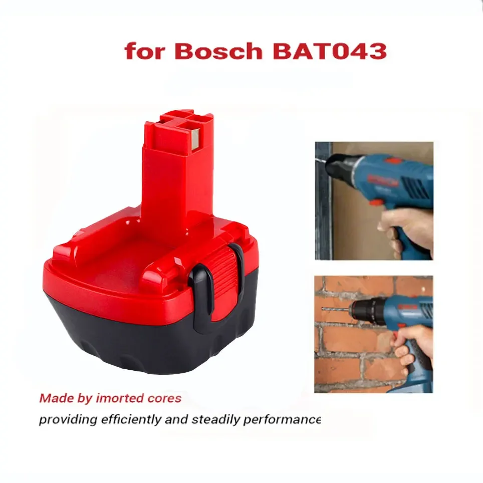 For Bosch 12V 9800mAh Rechargeable Ni-MH Power Tool Battery BAT043 D70745 PSR12 GSB12 GSR12 BAT038 BAT045 BAT040