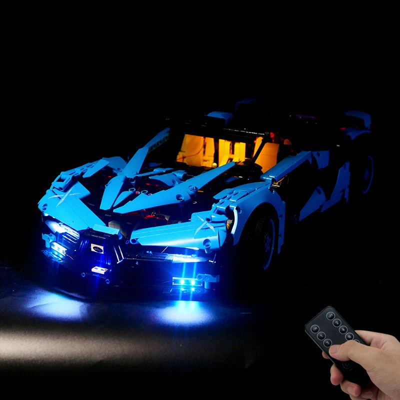 

DIY LED Light Kit for 88008 Sports Car Model – Compatible Building Bricks Remote Control Lighting Set