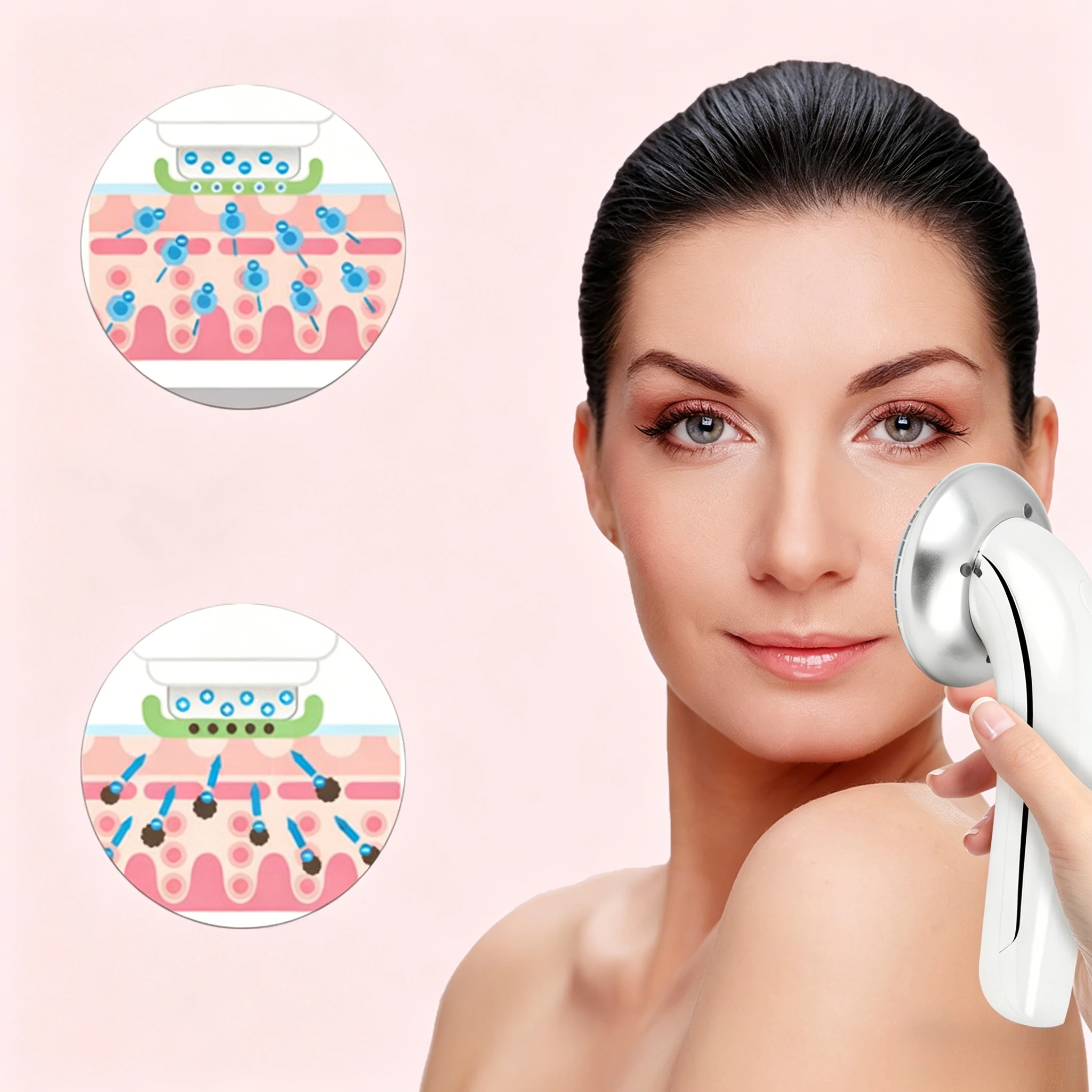 6 IN 1 Body Shape Massager EMS ultrasonic Slimming Gel Cream RF Infrared 1Mhz Ultrasound Cavitation Fat Burner Bar Weight Loss