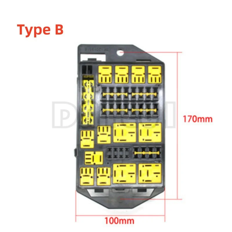 Car Front Cabin Relay Box Line Modification Garbage Truck Car Customized Safety Film Box 12Vdc 40A 30A 20A