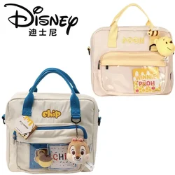 New Disney Laptop Bag Cartoon Chip Large Capacity First Write Storage Bag Plush Pendant Girl's Holiday Gift Commuting
