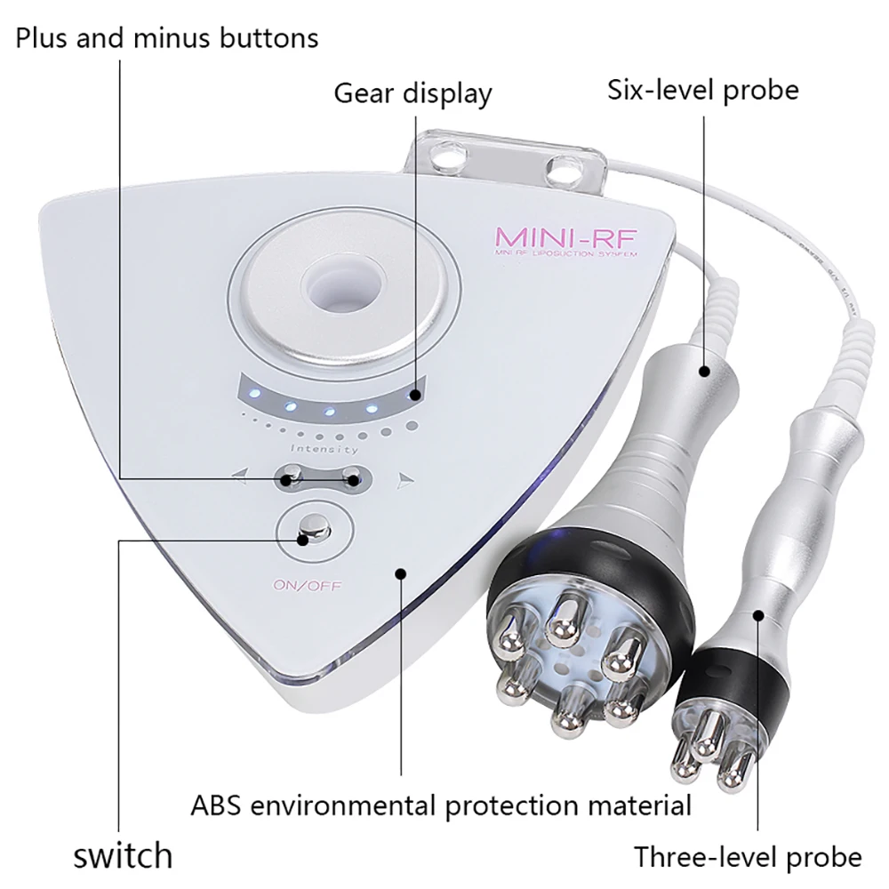 Máquina RF 2 en 1 Para rejuvenecimiento de la piel, masajeador de belleza antiarrugas, radiofrecuencia Facial, ojos y cuerpo