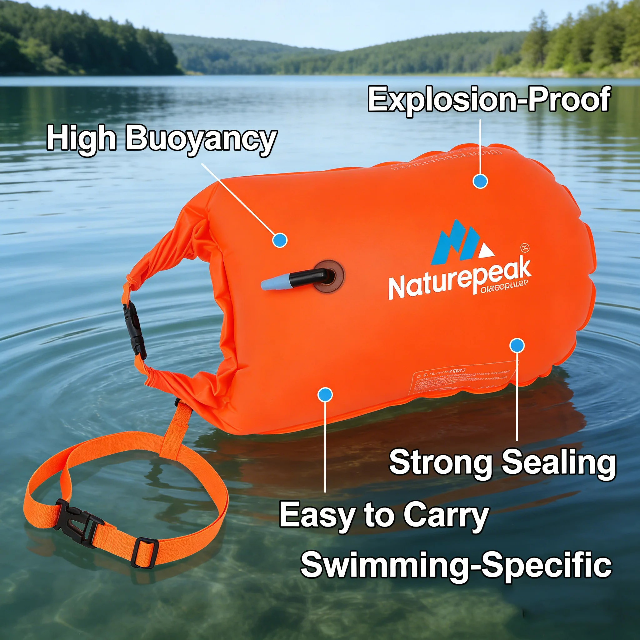 

Водонепроницаемая сумка для плавания с высокой плавучестью | Утолщенная взрывозащищенная сумка для дрифт-бординга | Портативный водонепроницаемый чехол для плавания и каноэ, 3 цвета