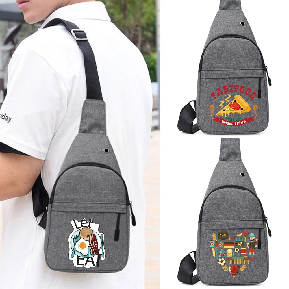 

Сумки-кроссбоди на одно плечо, нагрудные сумки, серия Daily Food, сумка для хранения телефона и мелочей, мужская сумка для велопрогулок и поездок на работу, регулируемая сумка