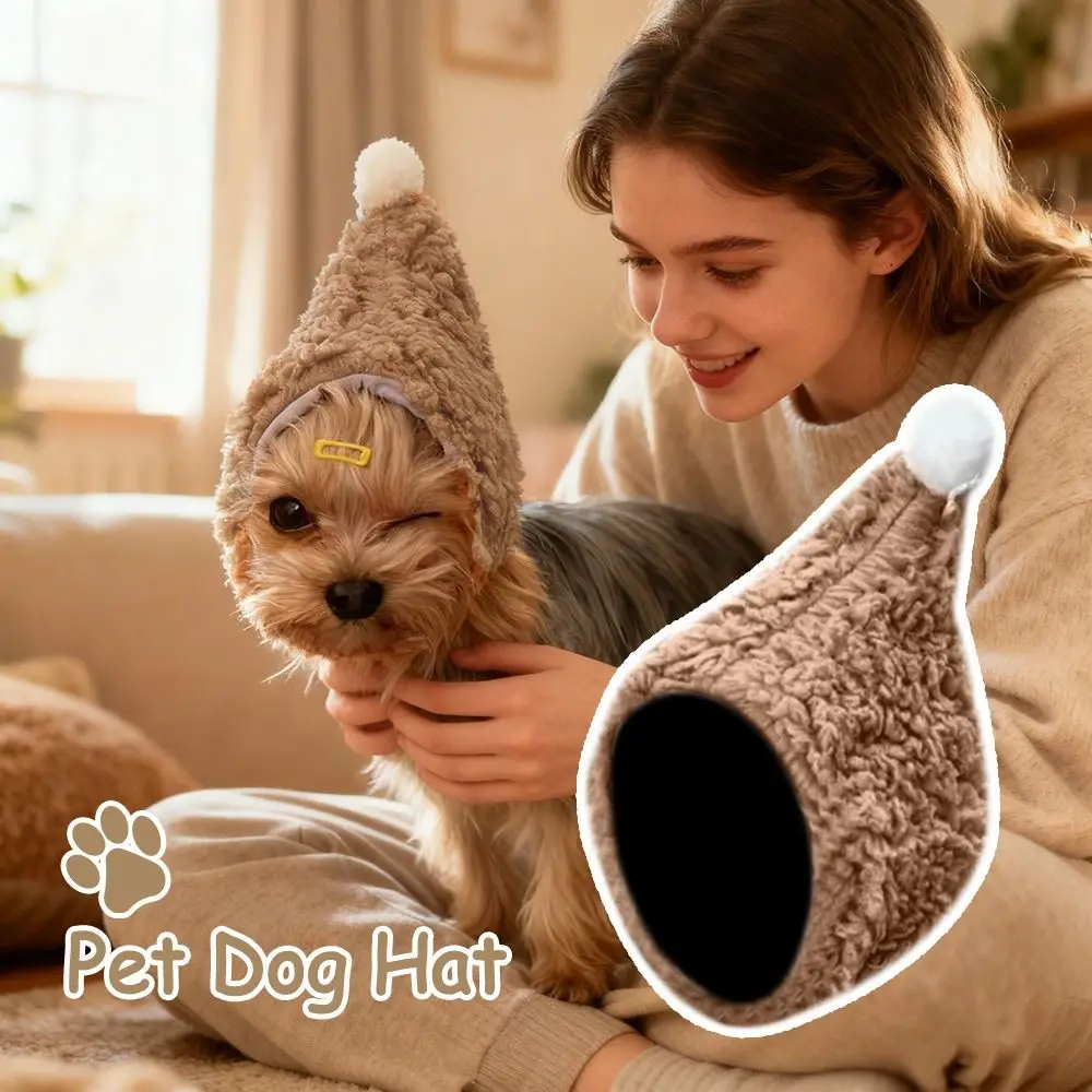 

Soft Winter Warmth Pet Dog Hat Noise-proof Adjustable Teddy Hat Prevent Fright Dog Headgear for Small Dogs
