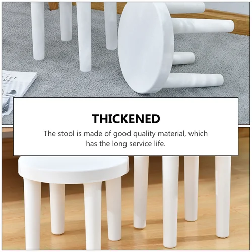 Imagen 2 del producto Taburete redondo antideslizante para niños, asiento bajo, taburete antideslizante, muebles para el hogar, orinal pequeño, sillas, diseño compacto y Simple