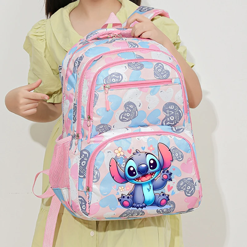 Lilo & Stitch Disney Backpack Kids Anime Girl Knapsack Kawaii Teenager School Bag Large Capacity Student Book Bag Rucksack Gift