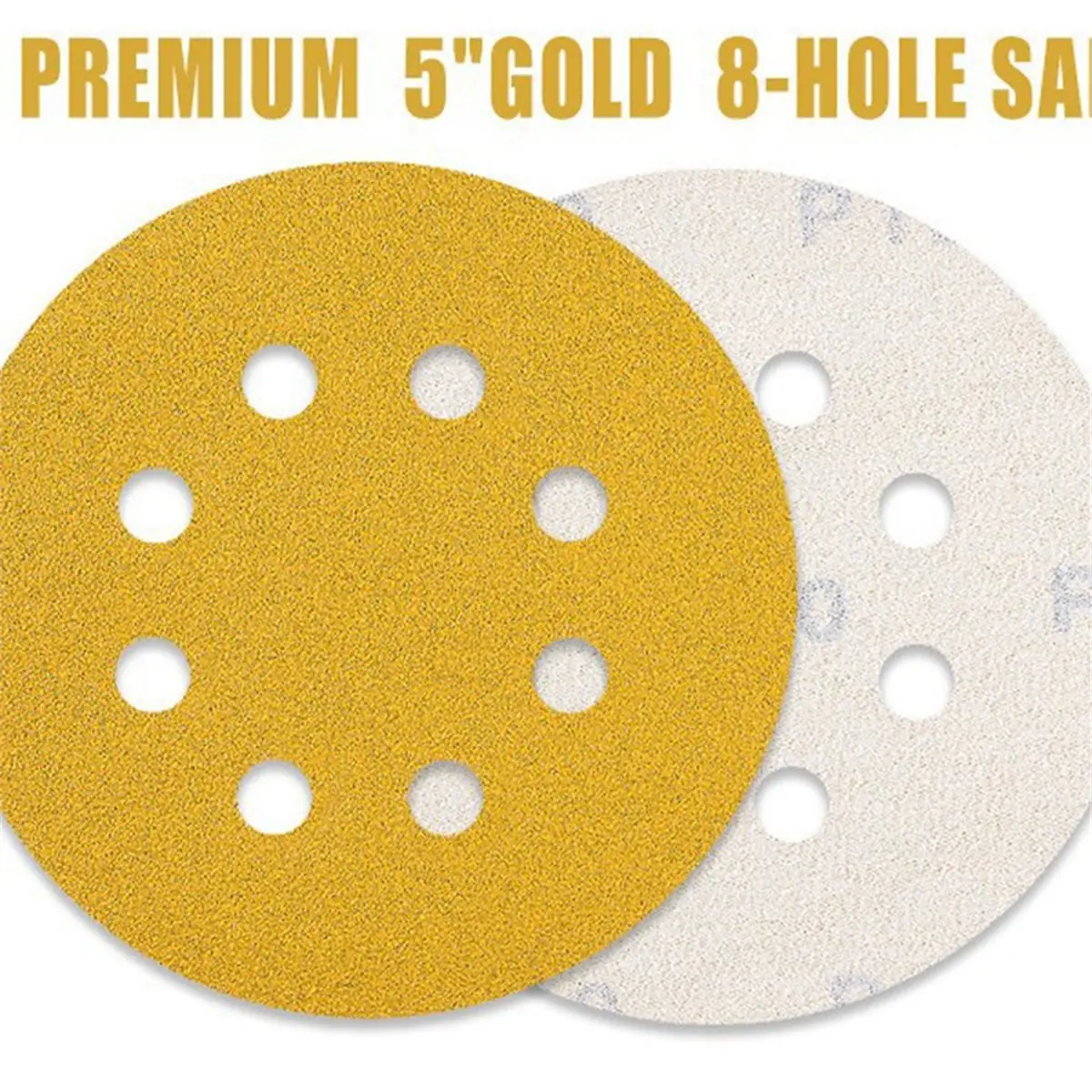 100Pcs 5-Inch 8-Hole Sandpaper Assortment - Mixed Grits 800 for Random Orbital , Woodworking & Automotive