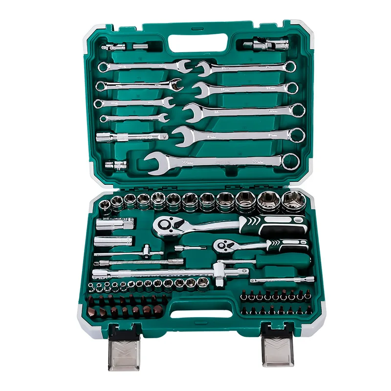 

Применимо, производитель производит набор для ремонта автомобиля из хром-ванадиевой стали с 72 зубьями, коробка для подшивки из 8 предметов с ремонтом логотипа.