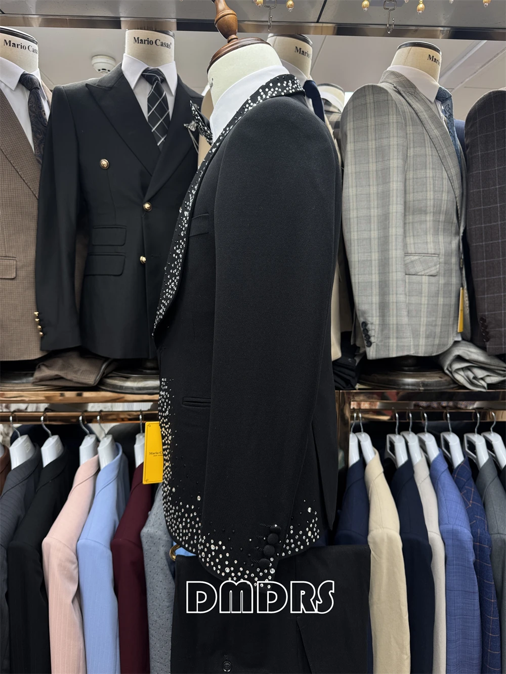 Latest Release Crystals Suit Set for Men XS-3XL Men's Luxury Formal Suit Set, 3-Piece Tuxedo Set, Blazer Vest Pants Set Slim Fit
