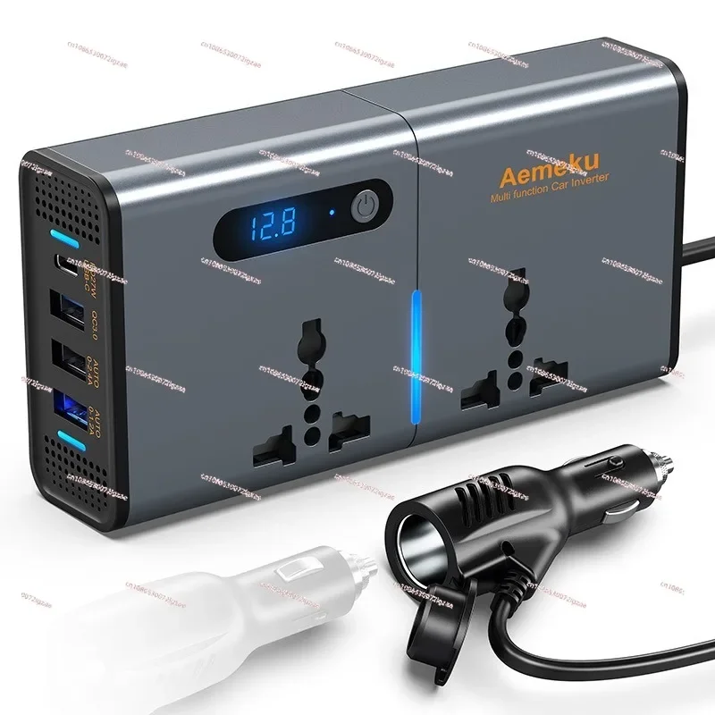 200W with digital display 12V/24V to 110V 220V vehicle inverter multi-function power station