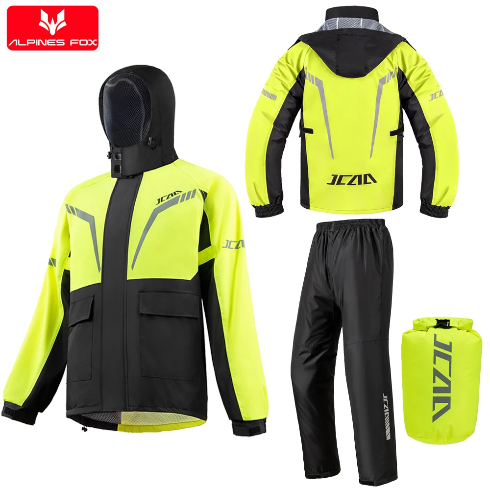 

New Motorcycle Raincoat Suit Rainstorm Prevention Jacket Pants Camping Hiking Fishing Raincoat Motorcyclist Rider Raincoat Set