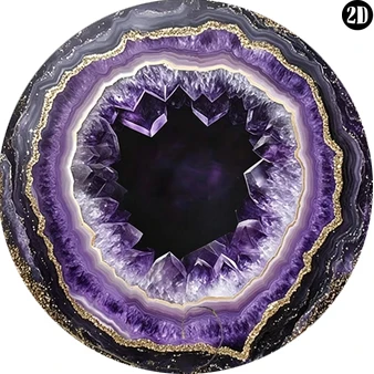 Retro Metall-Blechschild, Lila Amethyst Geode Achat Druck, Moderne Abstrakte Wanddekoration für Zuhause, Wohnzimmer, Schlafzimmer & Geschenk
