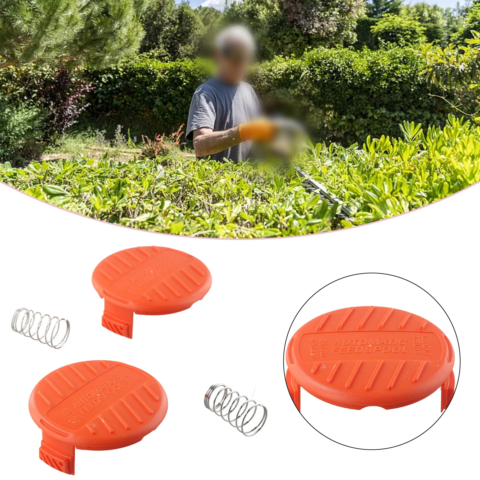 2Pc Spool Cover Cap Set for GH400 GLC120 ST5530 for type Compatible with for Black and for decker Reflex GL30 GL120C GL280 and