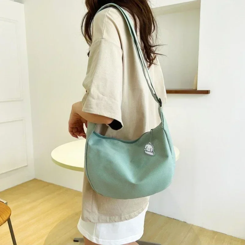 

Shoulder Bags Women Solid Harajuku All-match Simple Multifunction Handbags Large Capacity Crossbody Bags for Women Teens Purse