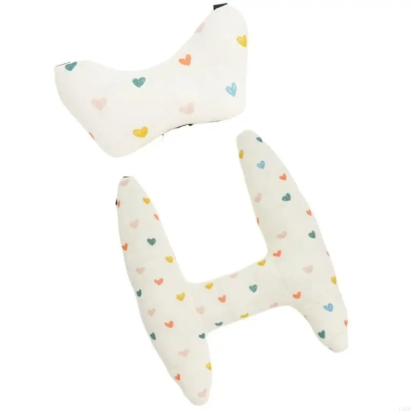 وسادة سفر مطبوعة على شكل حرف H وسادة نوم للسيارة وسادة داعمة للرأس وسادة نوم آمنة للأطفال L8RB #4