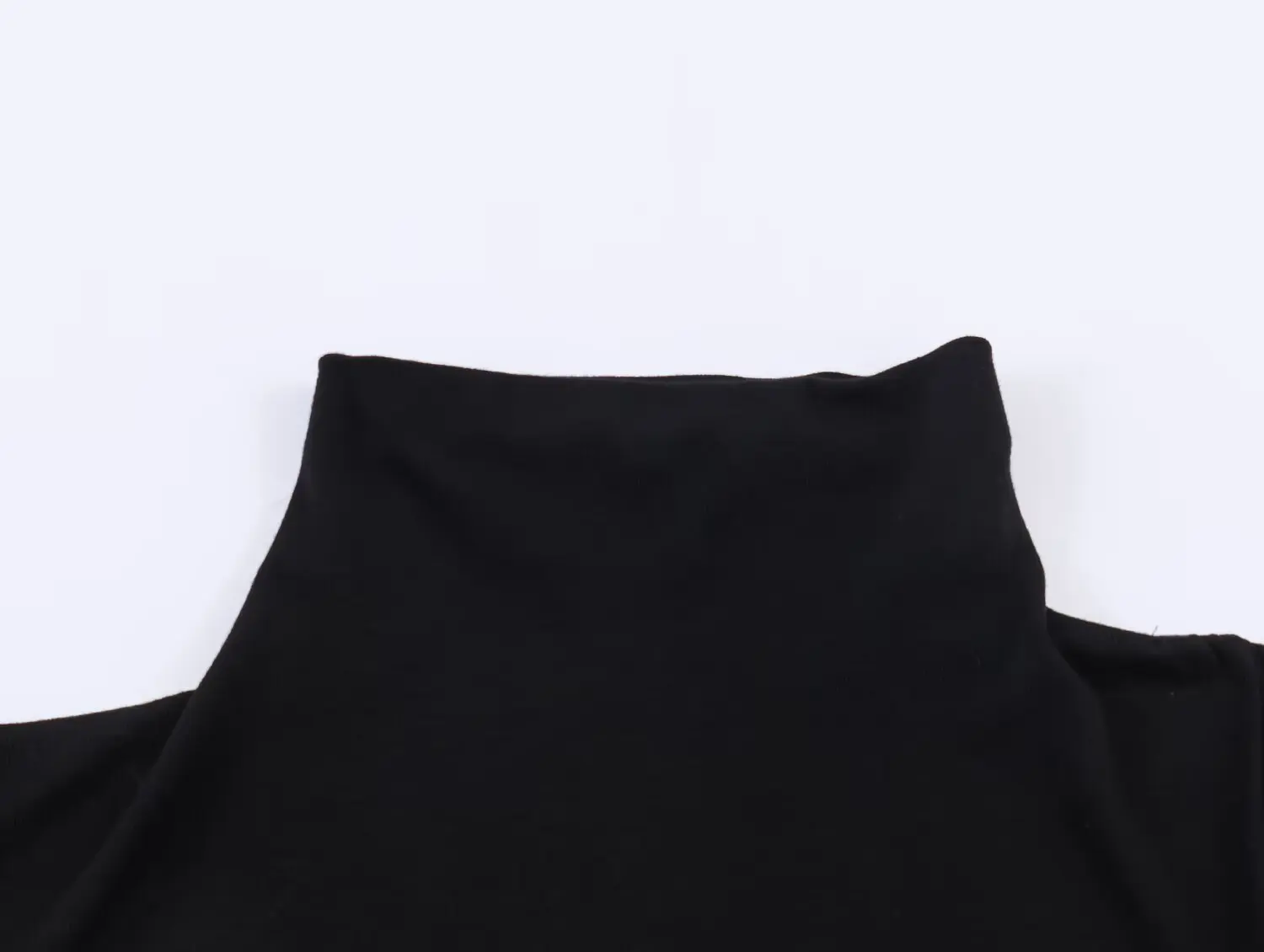 HH Damen Schwarzes Oberteil mit Stehkragen, Asymmetrischen Cape-Ärmeln und Gerüschtem Saum, Lässiges Sommer-Urlaubs-Oberteil, Locker Geschnittenes Langes Modisches Party-Top – Detail 4
