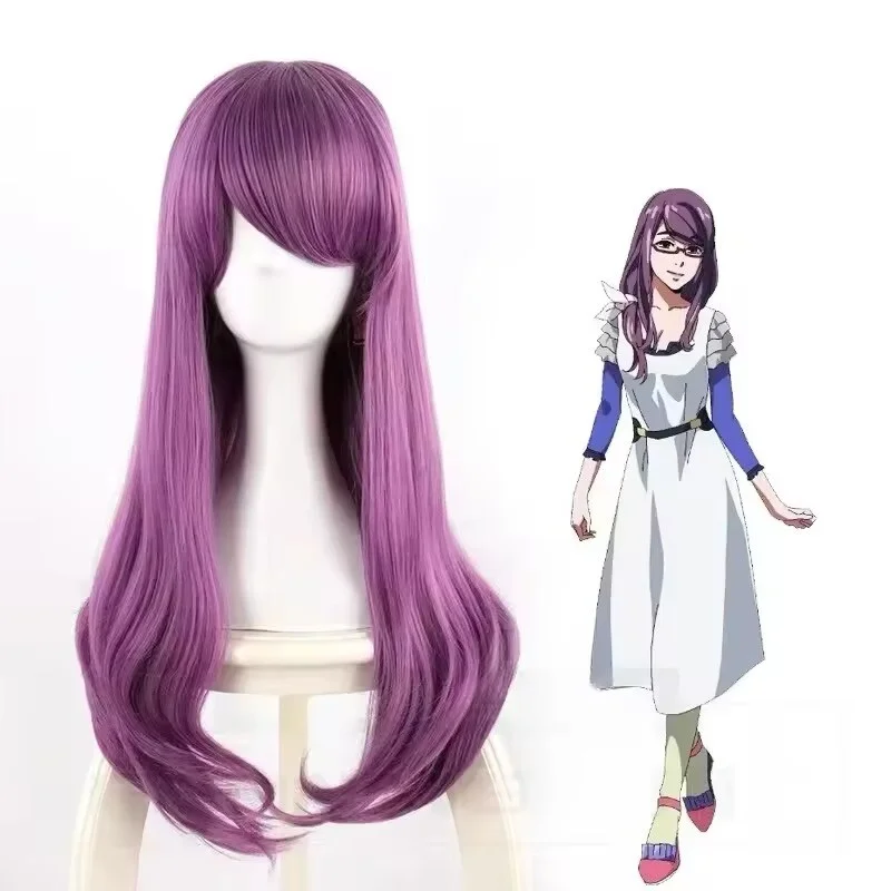 Rize Kamishiro Cosplay Wig Tokyo Ghoul Cosplay Long Wavy Purple Anime Hair