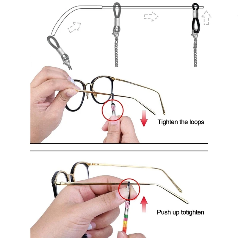 3Pcs Eyeglass Sunglasses Cotton Neck String Cord Retainer Strap Eyewear Lanyard Holder Ethnic Rope Glasses Chain Glasses Lanyard