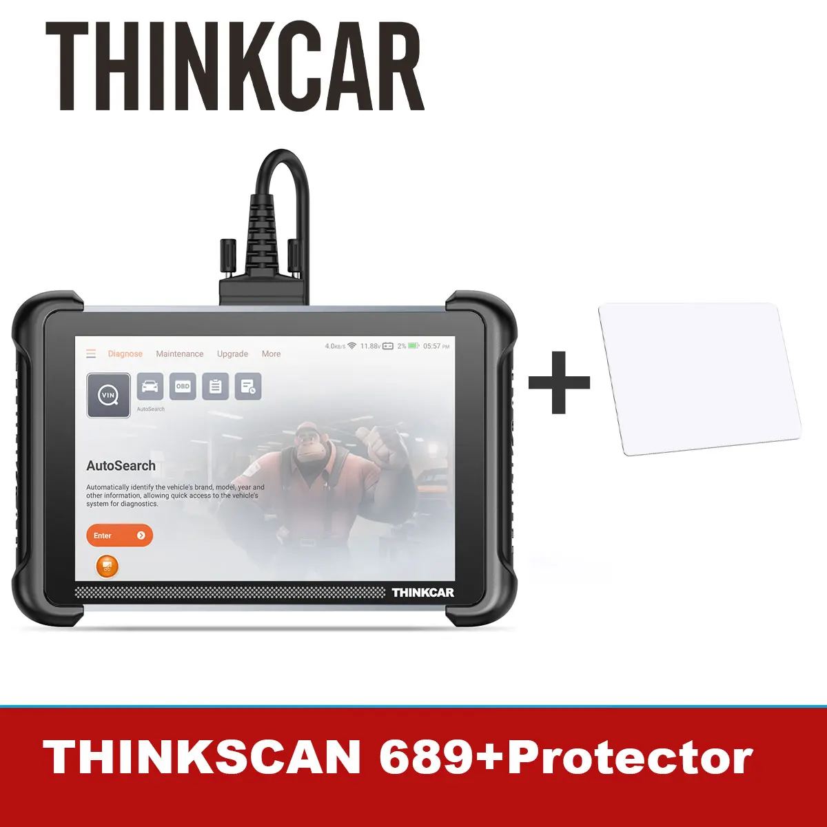Levenslange gratis updates THINKCAR THINKSCAN 689 OBD2 Diagnosetool DOIP CANFD Bidirectionele ECU-codering 34 Resets