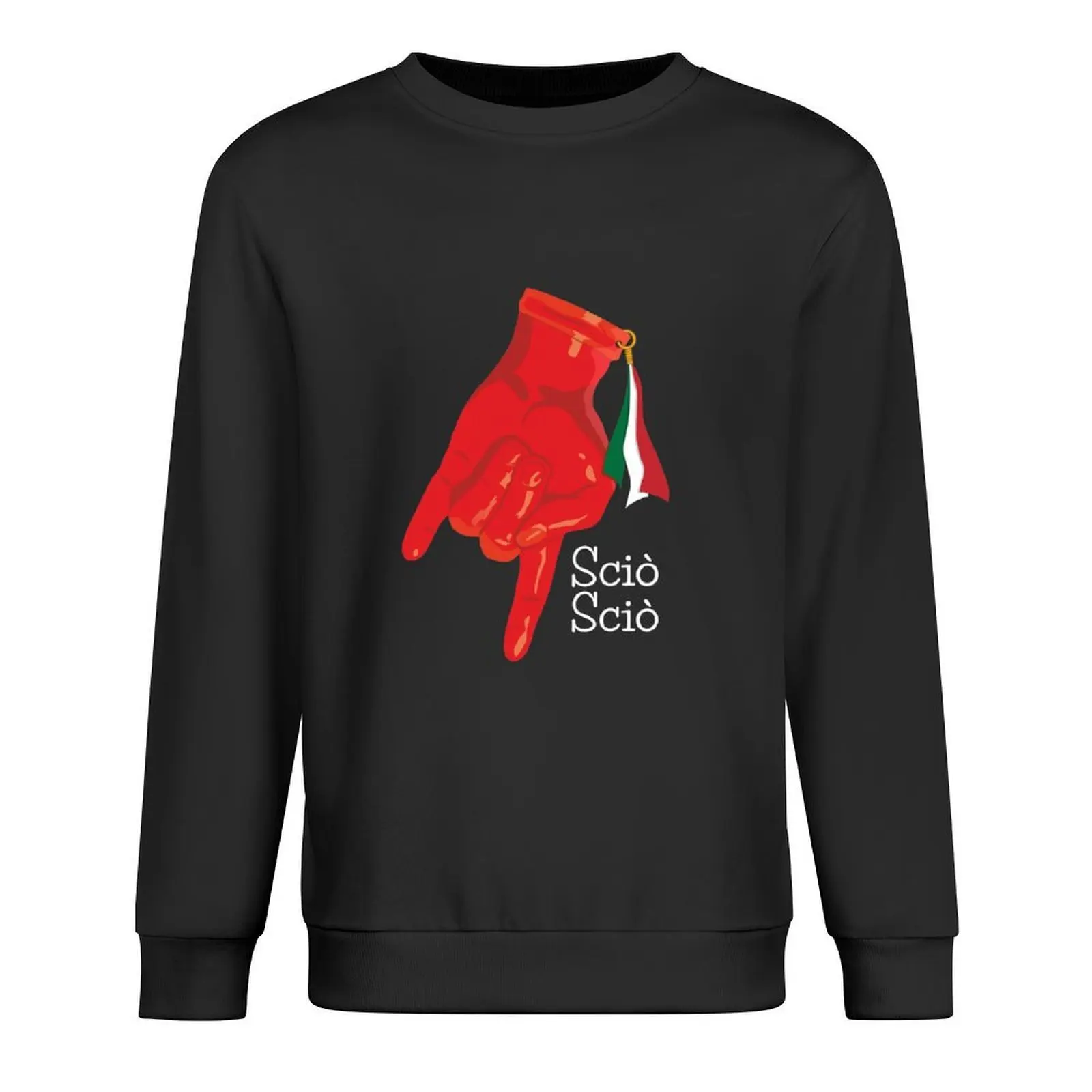 

Funny Italian Lucky Charm Corna Mano Cornuta Pullover clothes for men autumn men clothing graphic sweatshirts