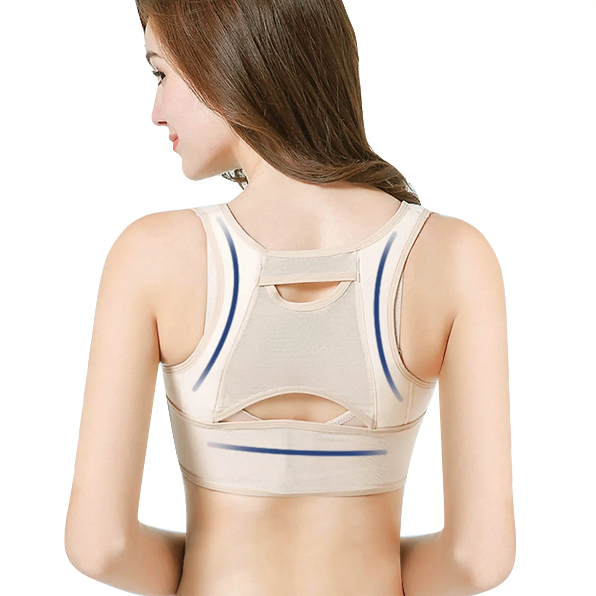 

Back Correction Belt Chest Support Hump Bra Skin Color Size Lady Polyamide Spandex Durable Lightweight Breathable
