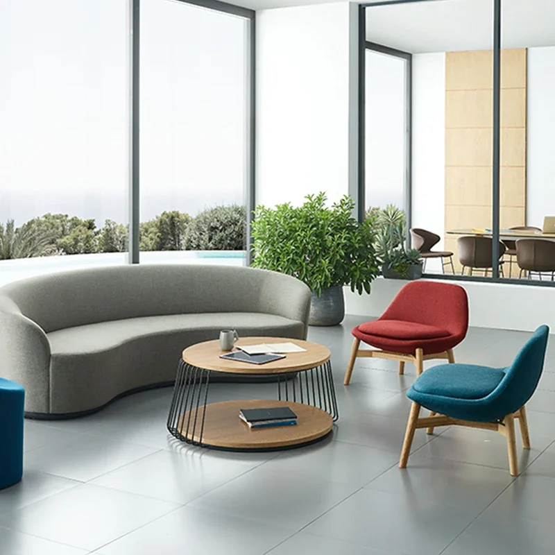 Nordic Modern Modular Sectional Office Sofa Set Fabric Covered Commercial Use for Hotel Reception and Waiting Rooms