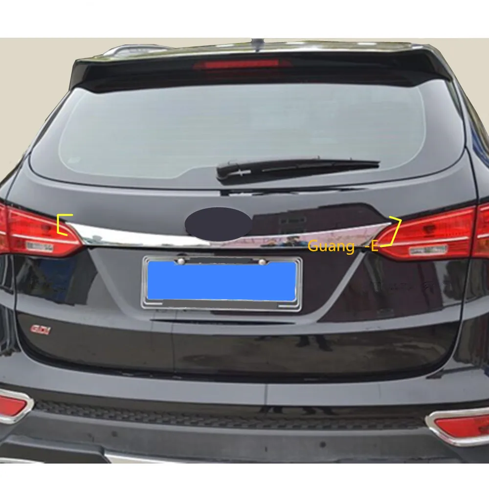 For Hyundai IX45 SantaFe 2013 2014 2015 2016 2017 2018 Car Trunk Lid Cover Molding ABS Plastic/Steel Rear Door Tail Gate Trim