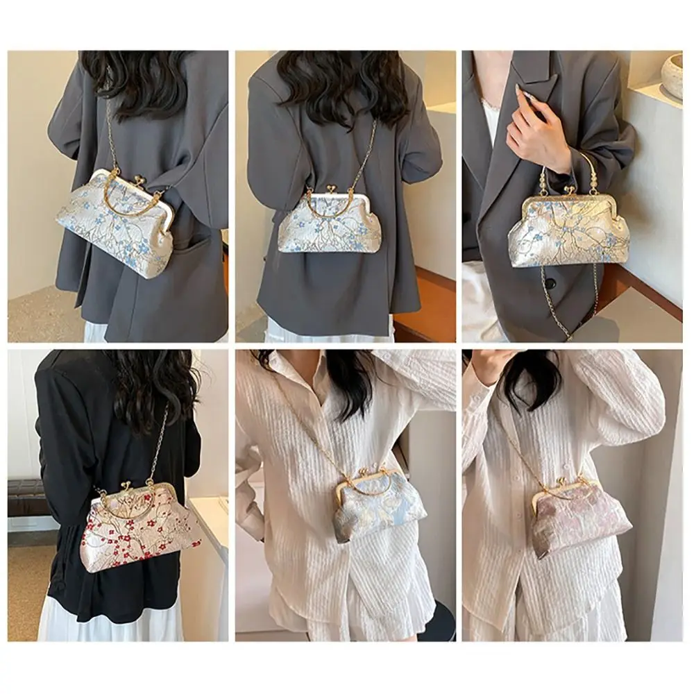 

Модная шелковая сумка с вышивкой в китайском стиле, вечерняя сумка в стиле ретро, женская сумка через плечо на одно плечо