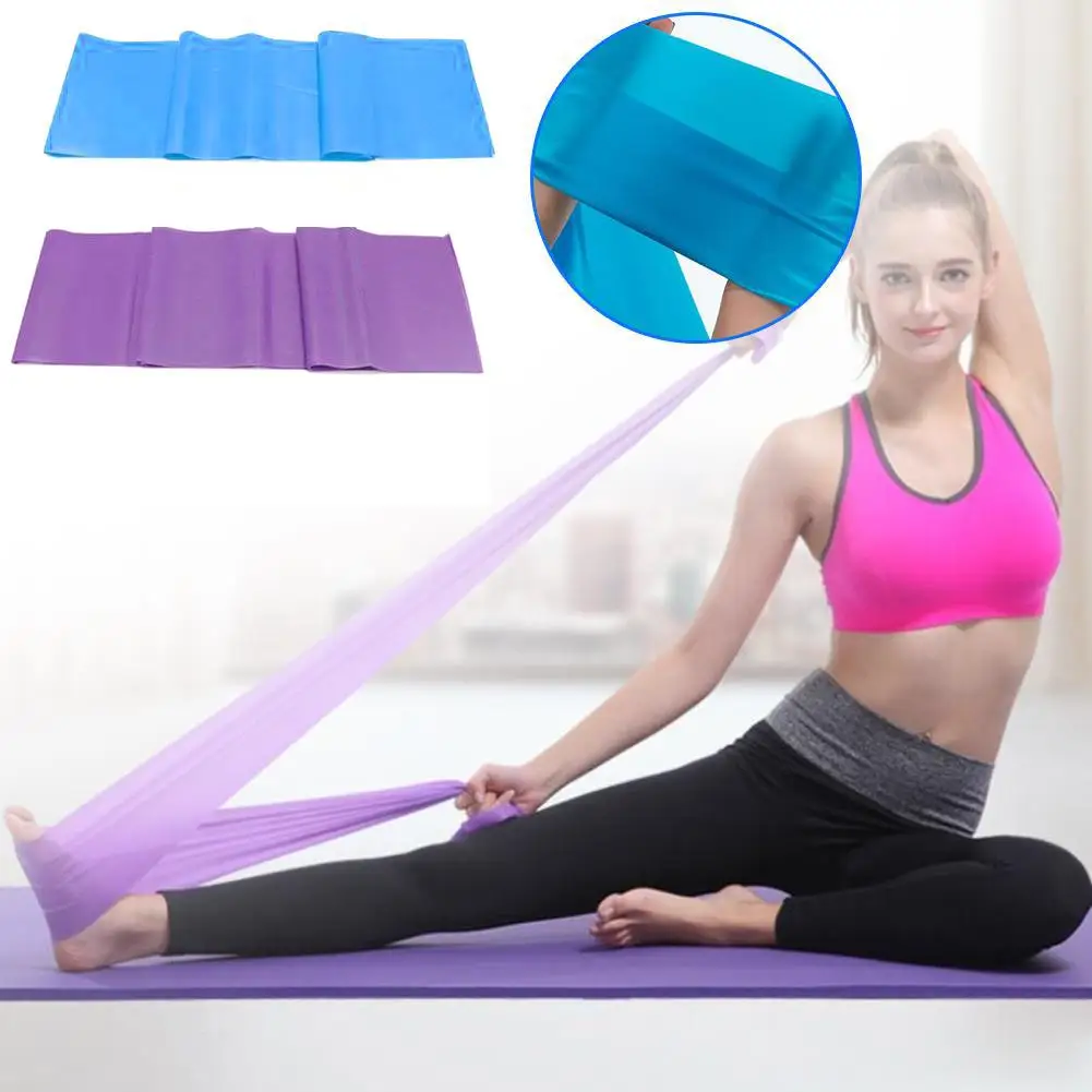 Yoga Pilates Resistance Band Long Training Stretch Bands For Physical Therapy Lower Body Home Strength Elastic Exercise Bands