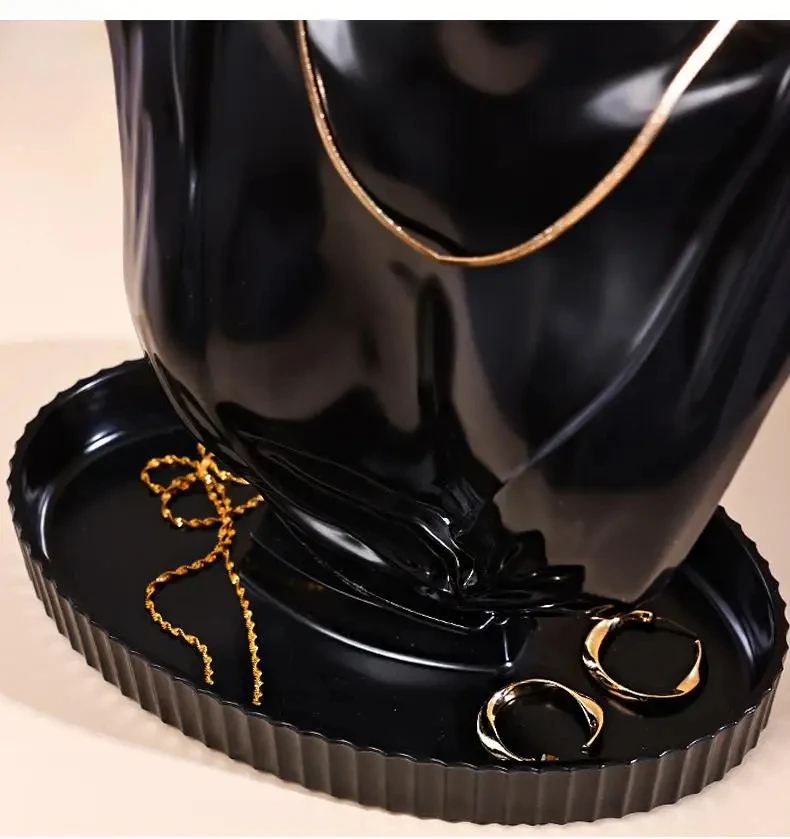 ポートレートネックネックレスウィンドウディスプレイラックジュエリーイヤリングプラスチックマネキンディスプレイラックジュエリーペンダントネックレスネックモデル