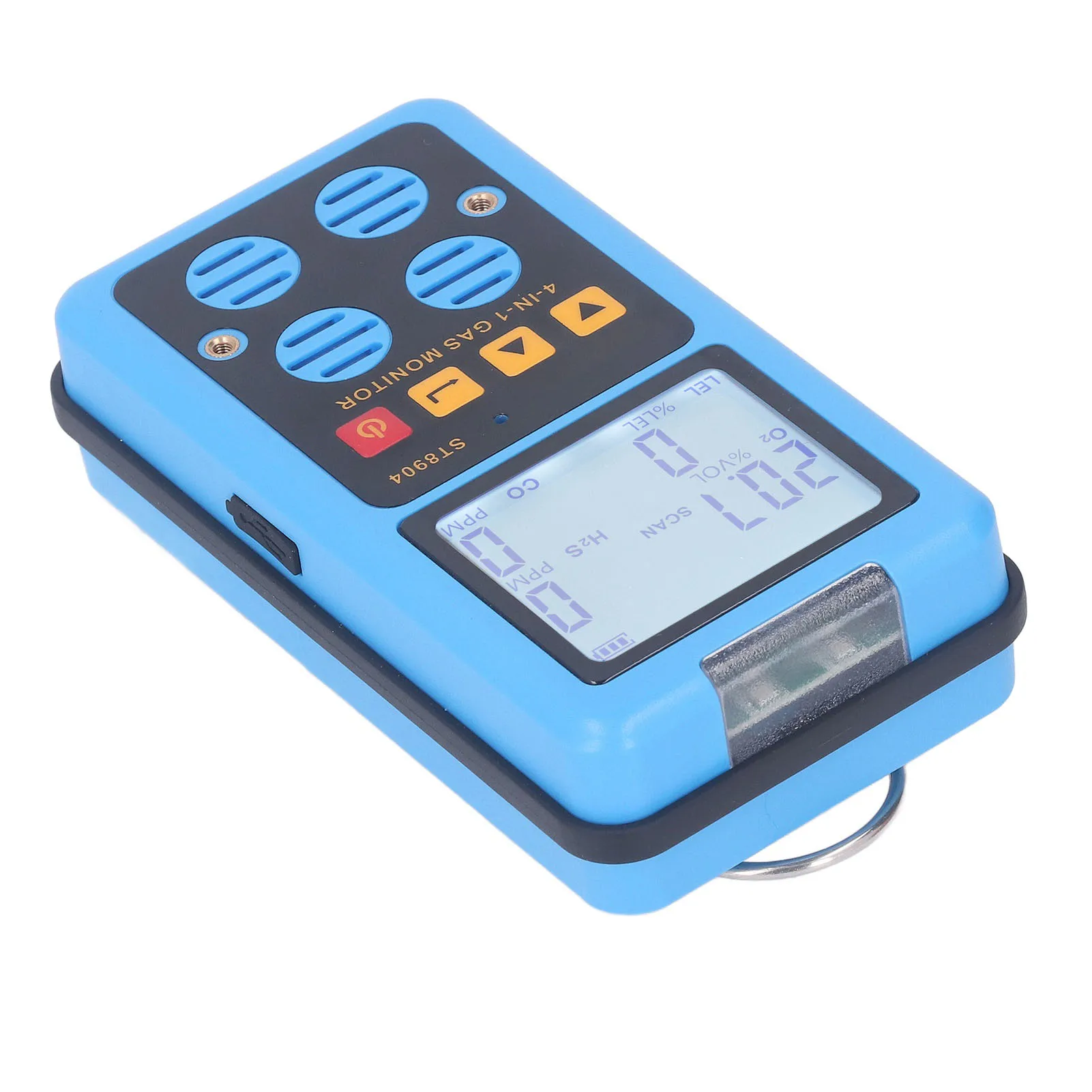 Protable Gas Monitor 4 in 1 CO H2S O2 LEL Accurate Measurement Sound Light Vibration Alarm Backlit Display Gas Detector Tester