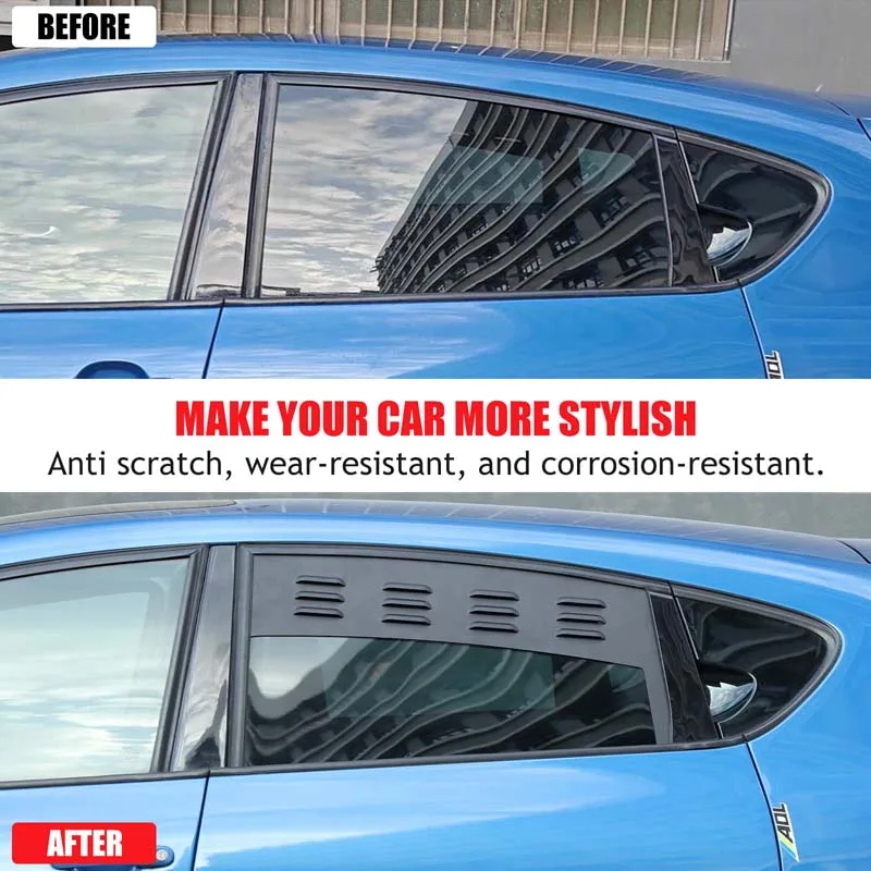 

Для SEAT Leon León Mk2 1P 2008-2012: Вентиляционные жалюзи/решетки из алюминиевого сплава для задних окон, автомобильные аксессуары