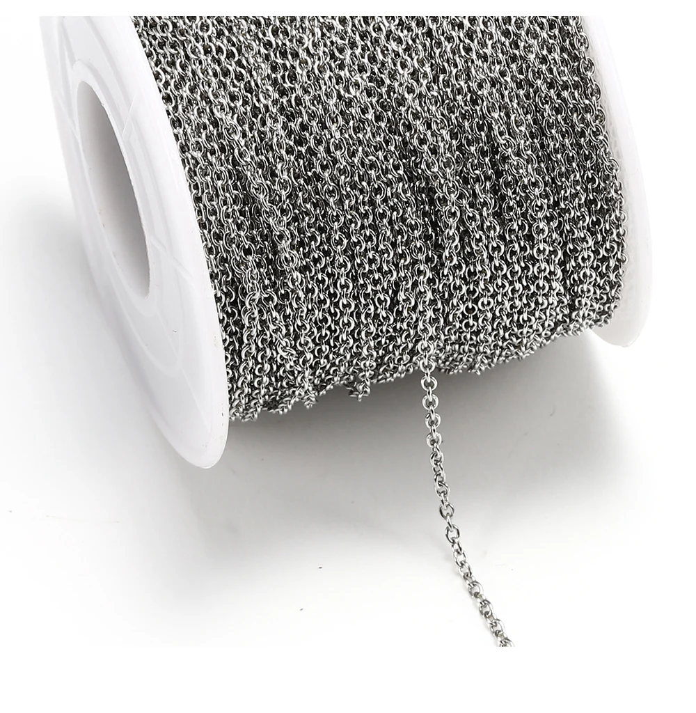 2 Meter 1,2/1,5/2,0/2,5 mm goldfarbene O-förmige dünne Kette aus Edelstahl für Armbänder, Halsketten, DIY-Schmuckherstellungszubehör – Detail 8