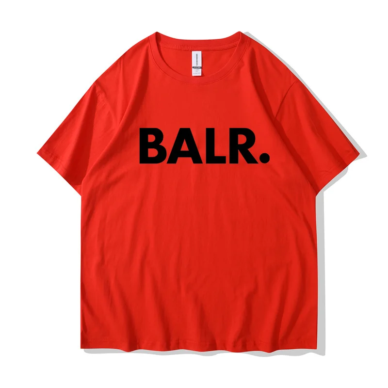 T shirt Men Hip Hop Balr Print Cotton T Shirt Streetwear Harajuku Summer Short Sleeve T-Shirt Women Tops Tees Fashion ClothingRa