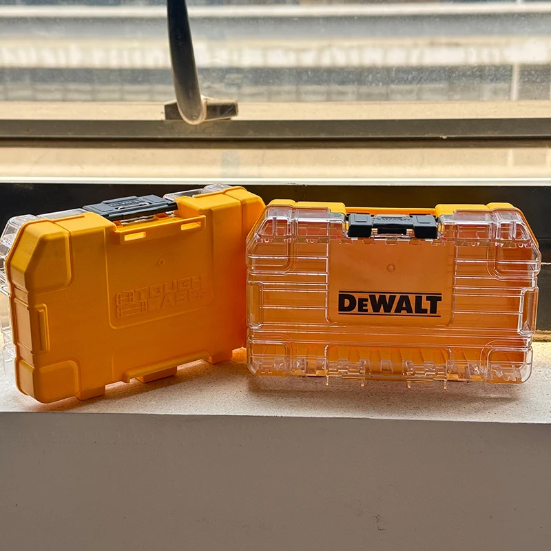 DEWALT Medium Tough Case+ Tool Box Clear Lid Impact Resistant Portable Screwdriver Bit Organizer Drill Bit Storage Case view 6