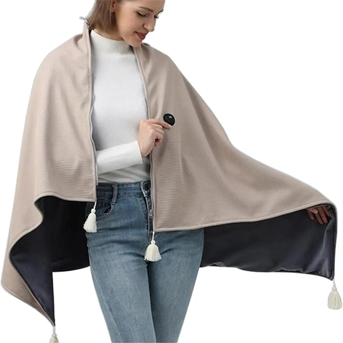 2026 Trend Portable Heated Blanket USB Rechargeable Heated Blanket, Wearable Heating Blanket with Zipper for Camping Home