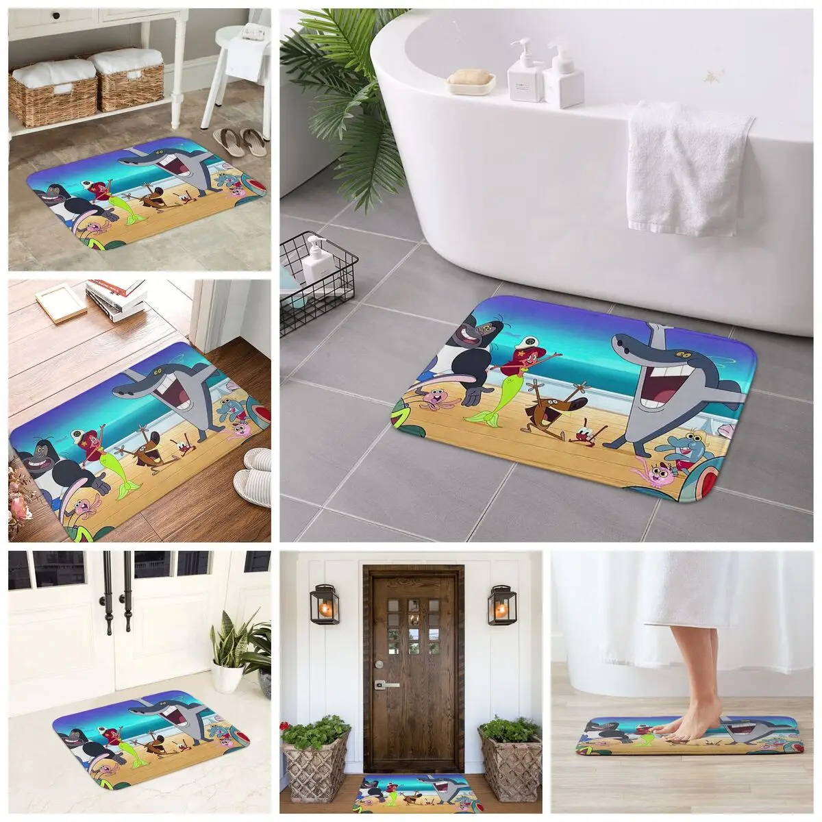 منعرج وشاركو الرسوم المتحركة طفل عدم الانزلاق ممسحة الكلمة حصيرة مكافحة ارتداء السجاد البساط للمطبخ مدخل المنزل غرفة نوم مسند القدم الحصير