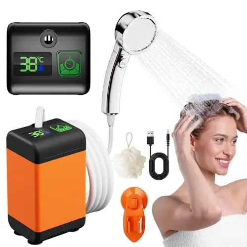 Outdoor Copper Shower Device Portable Camping Shower 10L Capacity Waterproof for Construction Sites Dormitories Rural Household