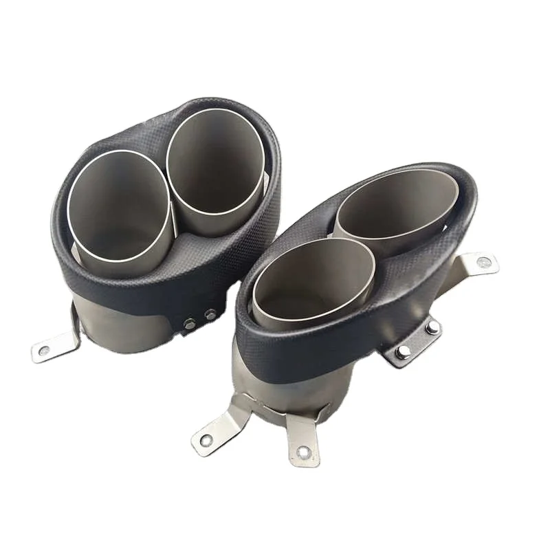 

A Pair Real Carbon Exhaust Tips Carbon Fiber Tailpipe Nozzles For AUDI RS7 RS6 RS5 RS4 RS3 Carbon Exhaust Muffler End Tips