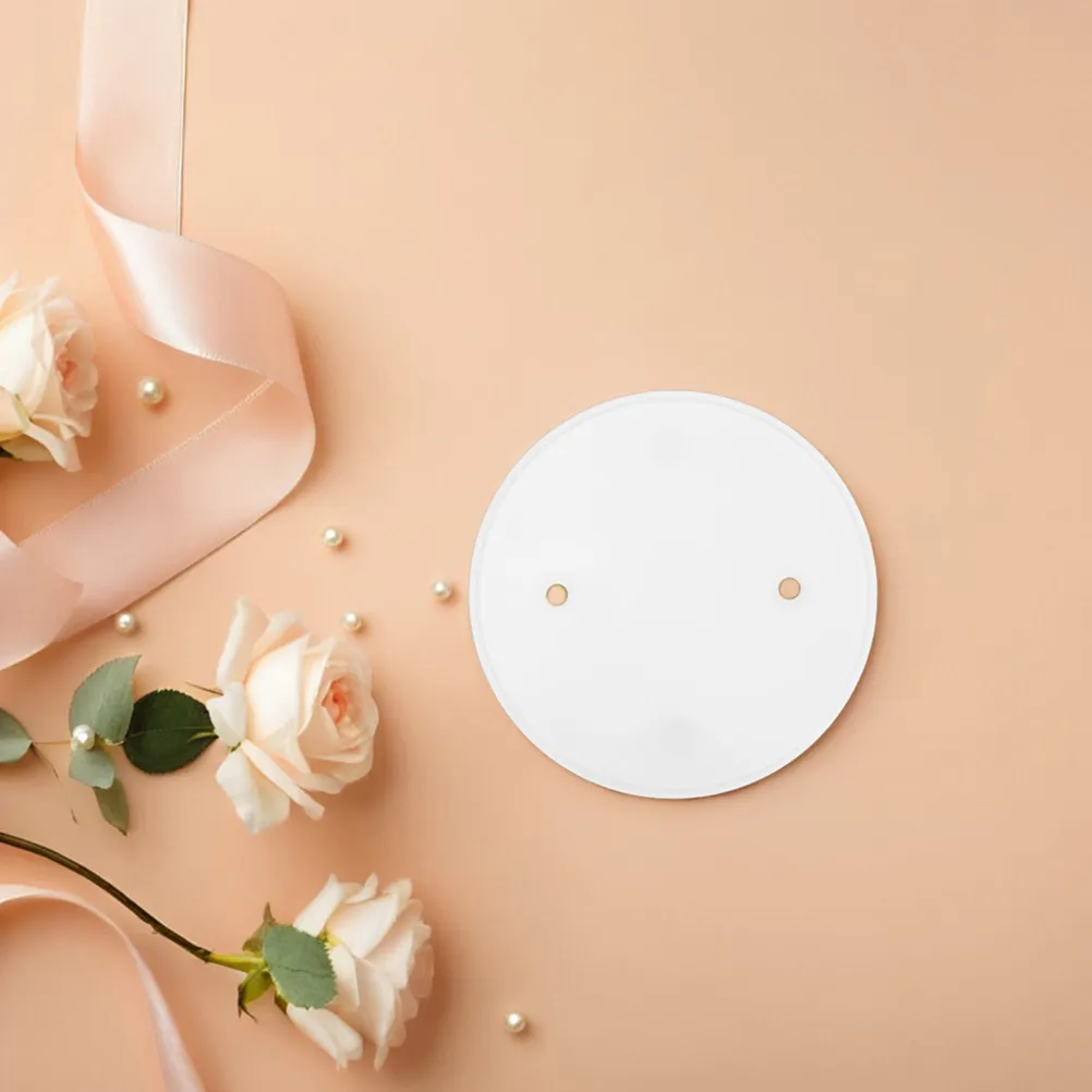 

8Pcs Round Ceiling Blank Cover Plates Electrical Box Covers White Plastic Ceiling Light Cover Plates for Socket Outlet Hole