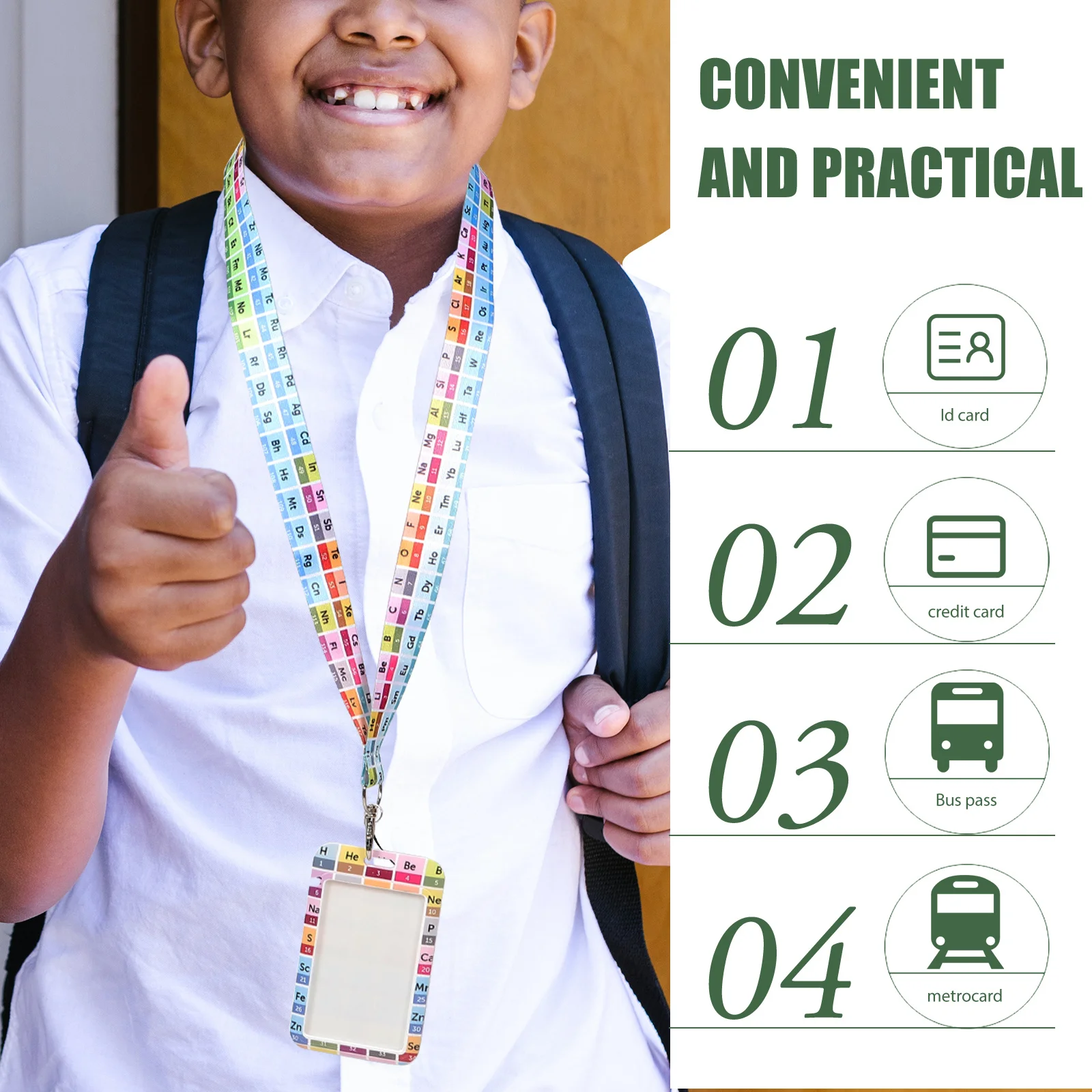 

Phone Lanyard Usb Drive Mini Id Card Holder Lightweight Badge Case For Credit Cards Protective Sleeve