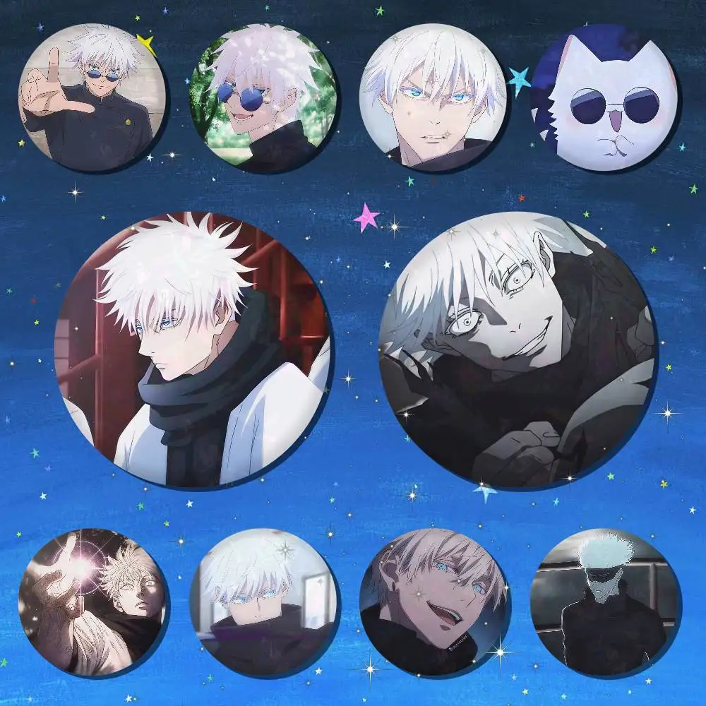 A-Satoru Gojo Pins, Cartoon Brooches, Badge Gifts, Clothing, Backpacks, Stationery, Accessories