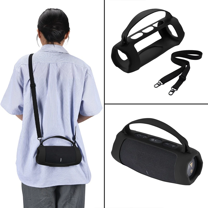 حافظة غطاء سيليكون ذكية مقاومة للصدمات لهاتف JBL Charge 5 اللاسلكي واي فاي سمّاعات بلوتوث حافظة واقية للتخزين