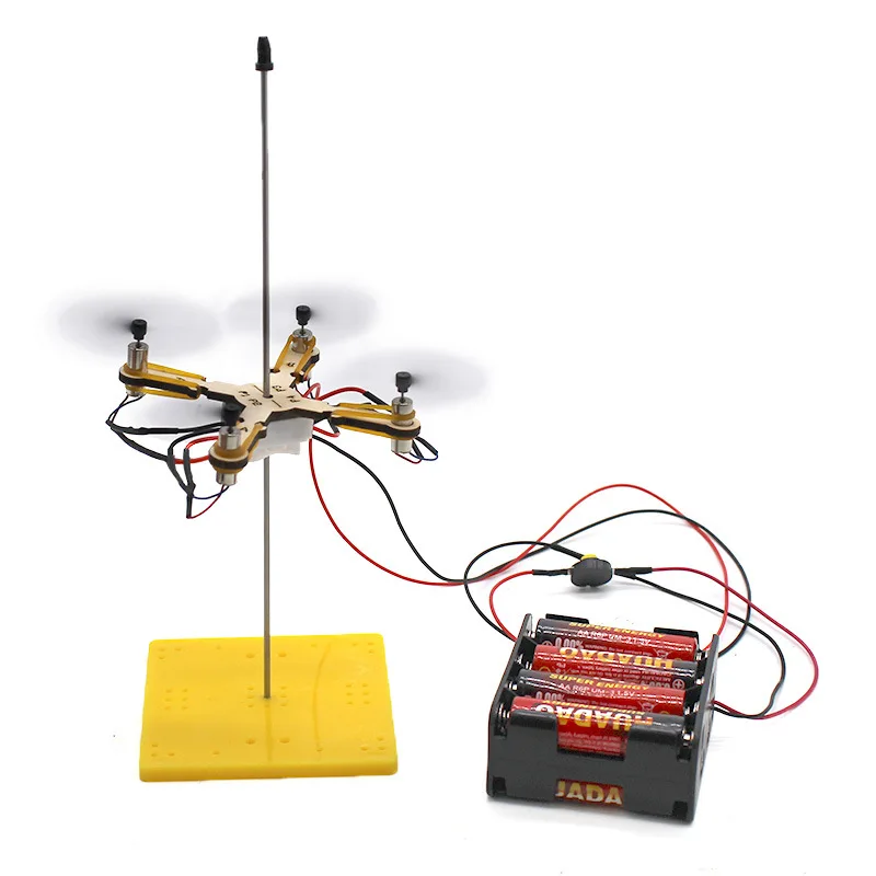 1 pçs diy drone modelo crianças ciência brinquedo tecnologia física auxiliares de ensino helicóptero jogo aprendizagem brinquedos educativos para crianças