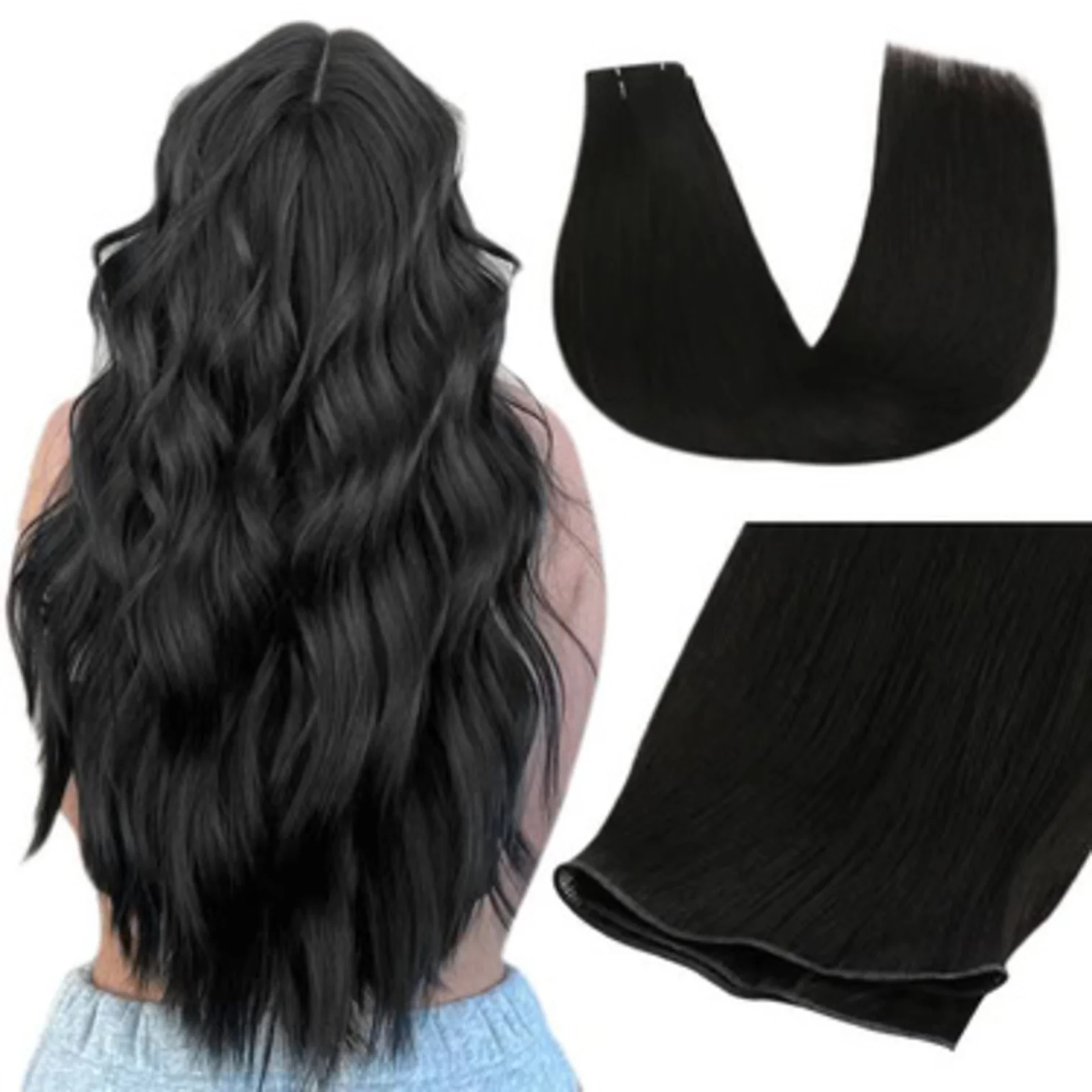 [New] Youngsee Invisible Genius Weft Pure Color Virgin Human Hair Bundles 14-24Inch 25G Brazilian Hair For Women