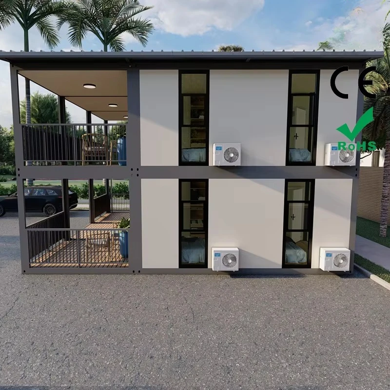 2 Story Tiny Home Structure Steel House Australia Prefabricated Expandable Container House Detachable Steel Container Frame Sale