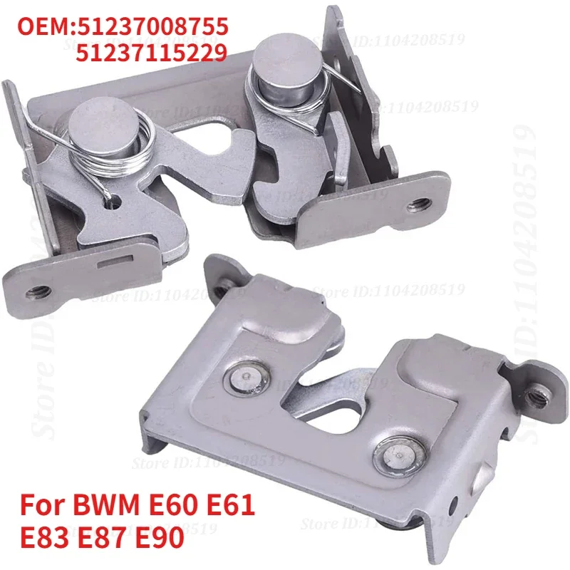 For BMW E60 E61 E83 E87 E90 Front Lower Hood Lock Latch Bonnet Open Catch Lock Release Mechanism 51237115229 51237008755