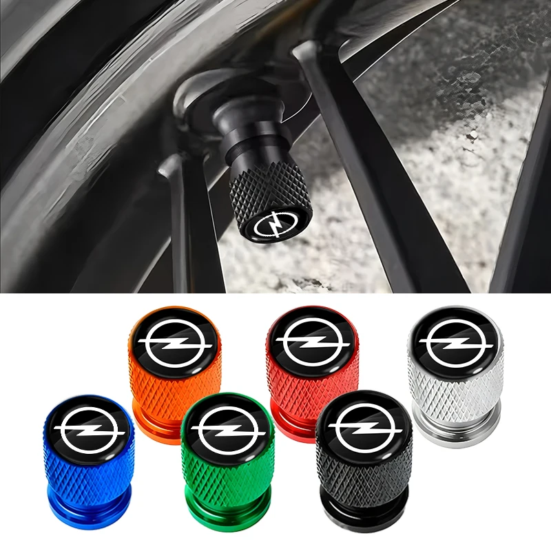 

4pcs Car Wheel Tire Valve Caps Air Stem Covers Accessories For Opel Astra j Insignia Astra g Corsa Zafira b Mokka Vivaro Meriva